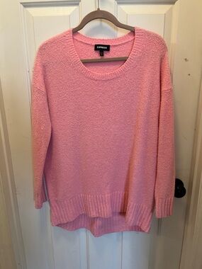 EUC EXPRESS Women’s Textured Sweater - Pink - Sz Medium